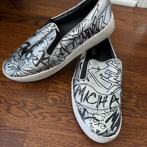 Michael Kors Metallic Graffiti Loafers